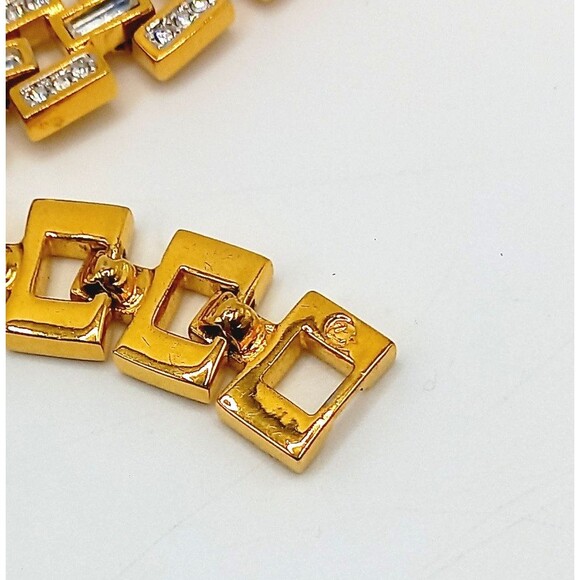 Swarovski Bangle Bracelet Swarovski swan mark pave, baguette clear crystals - Picture 7 of 8